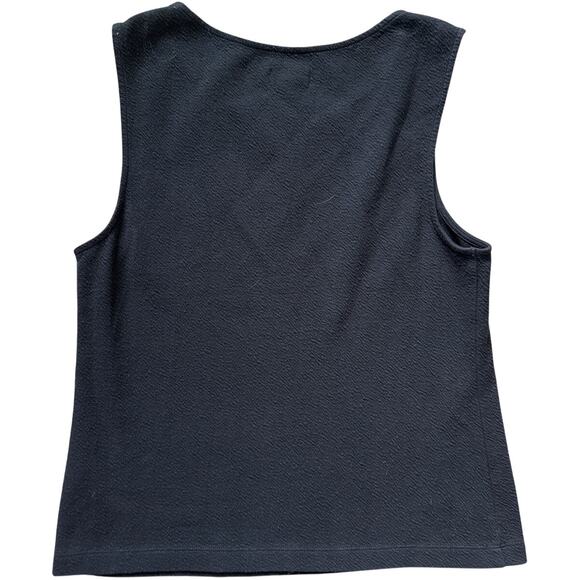 Anthropologie‎ Maeve Sleeveless Textured Stretchy Top Black Size Large - Picture 2 of 8